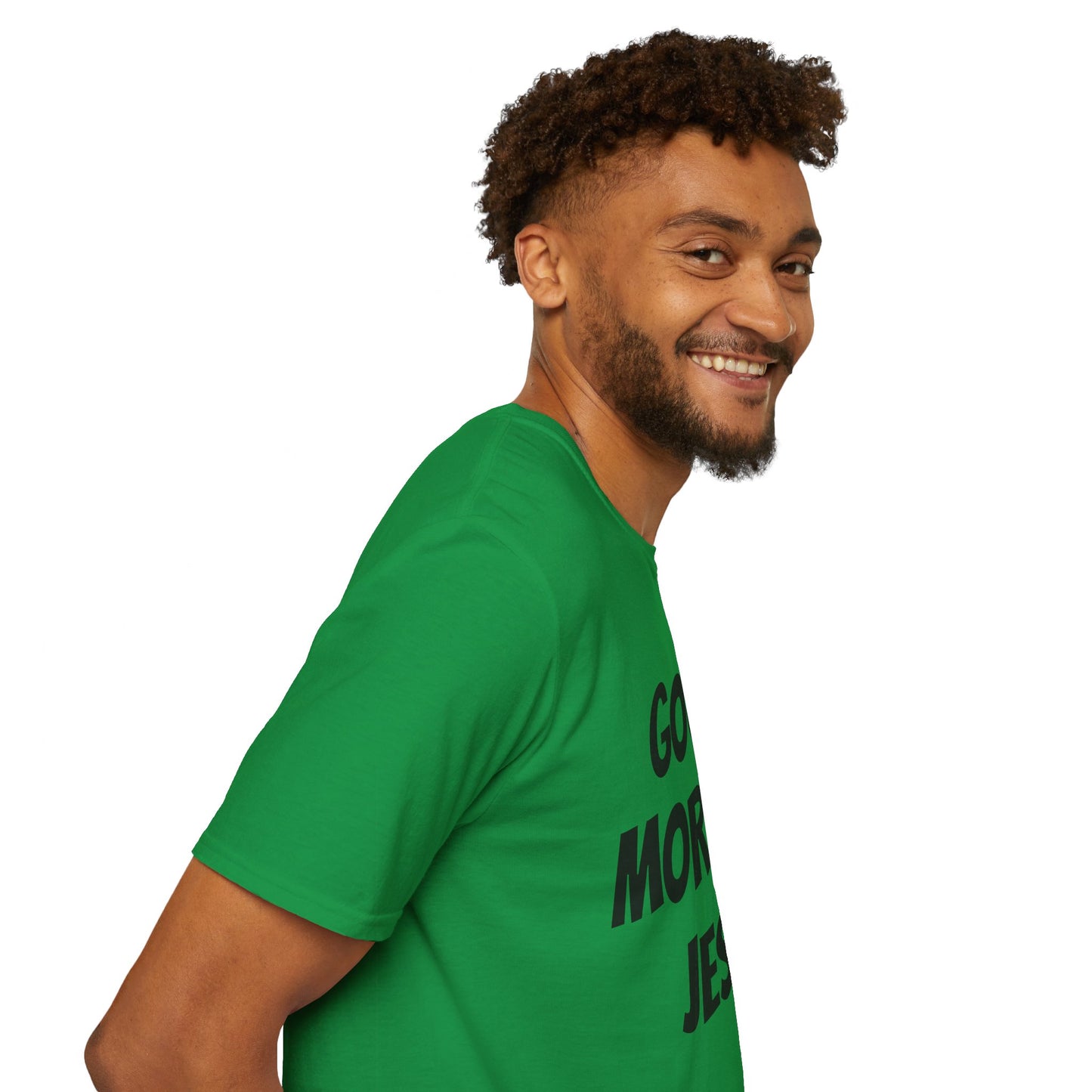 Unisex Softstyle T-Shirt - Black Writing - GOOD MORNING JESUS