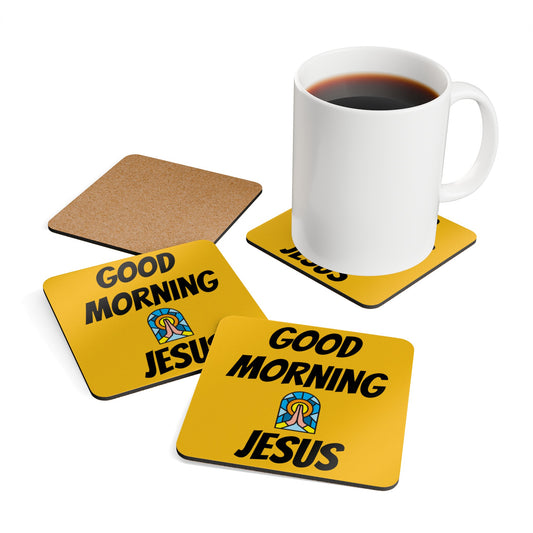 Corkwood Coaster Set - YELLOW