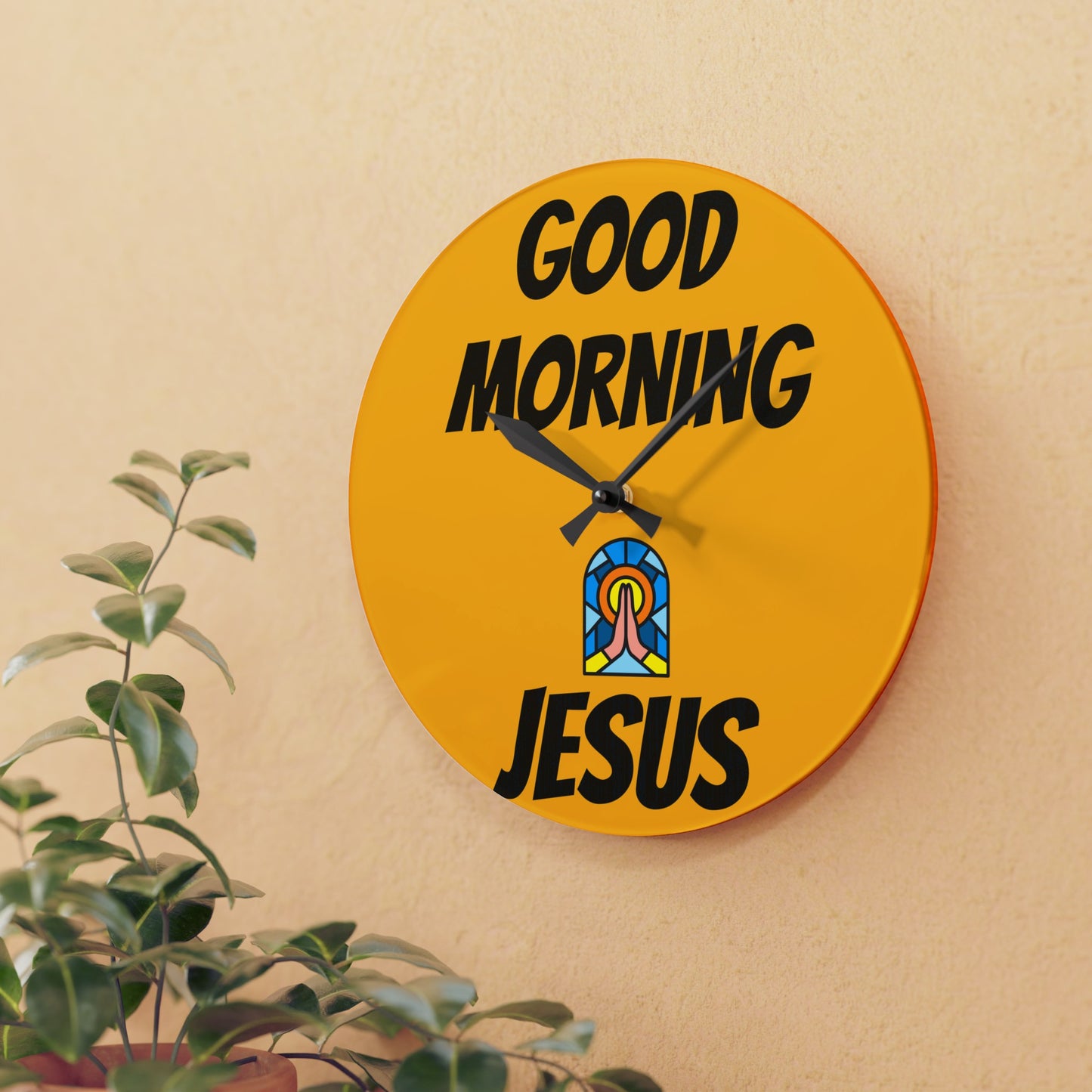 Acrylic Wall Clock - YELLOW