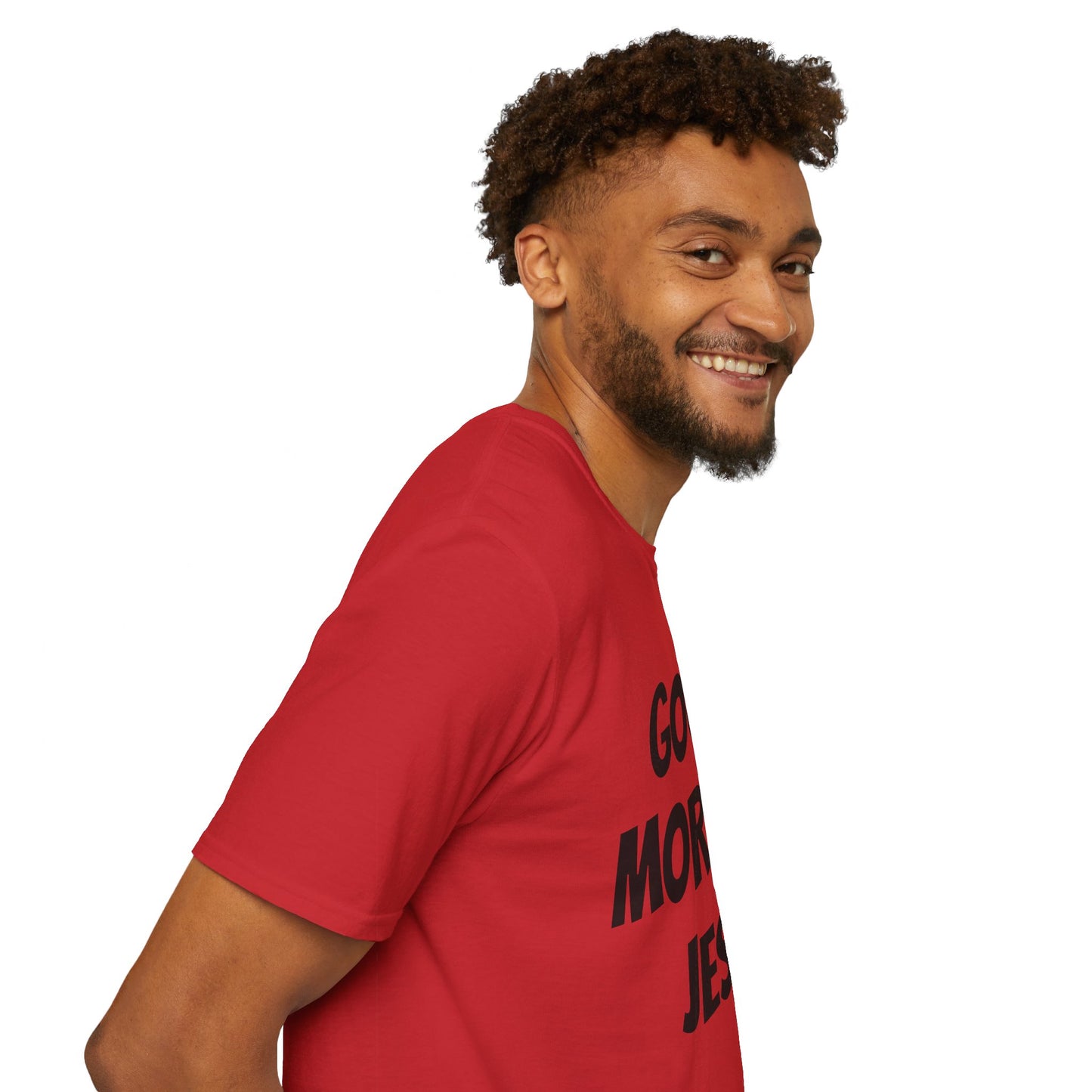 Unisex Softstyle T-Shirt - Black Writing - GOOD MORNING JESUS
