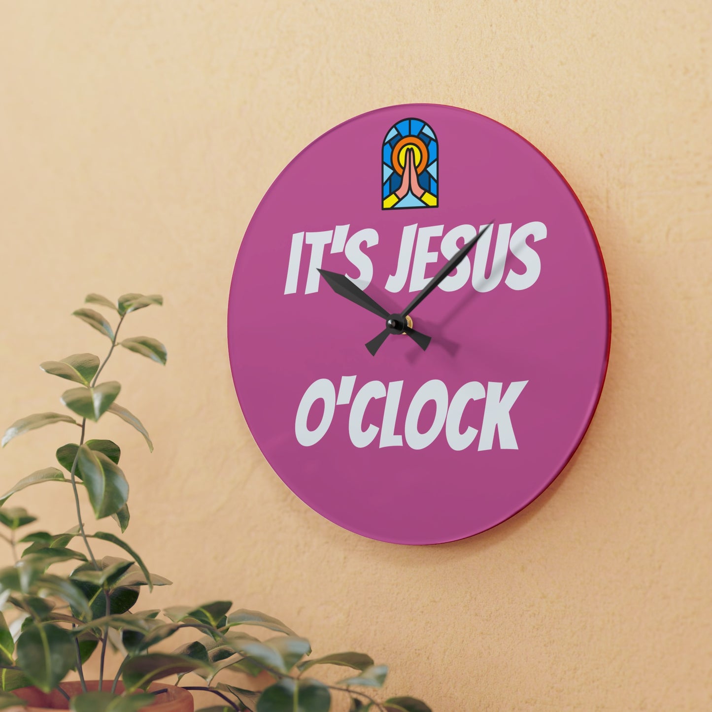 Acrylic Wall Clock - PINK