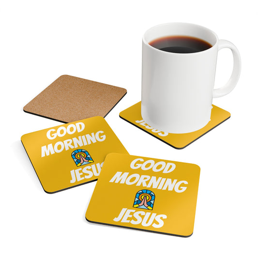 Corkwood Coaster Set - YELLOW