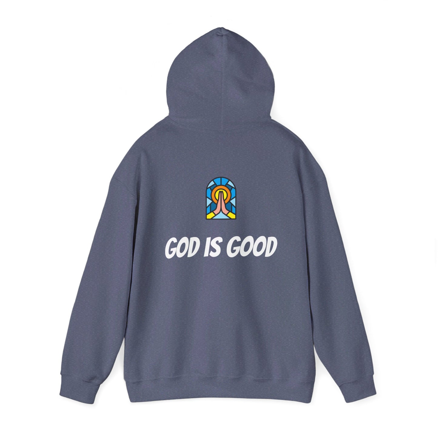 Unisex Heavy Blend™ Hooded Sweatshirt - Black Writing - GOOD MORNING JESUS
