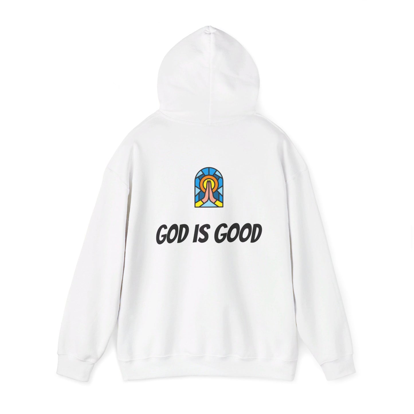 Unisex Heavy Blend™ Hooded Sweatshirt - Black Writing - GOOD MORNING JESUS