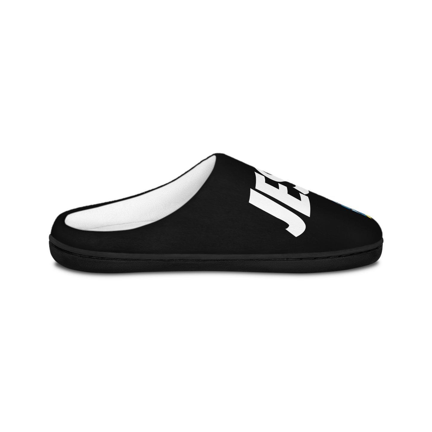 Men's Indoor Slippers - GOOD MORNING JESUS - BLACK